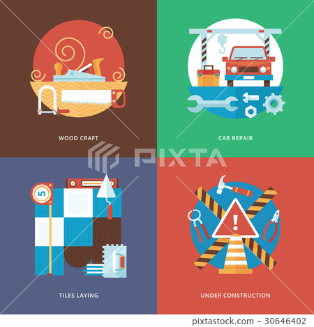 Construction flat concept illustrations 30646402