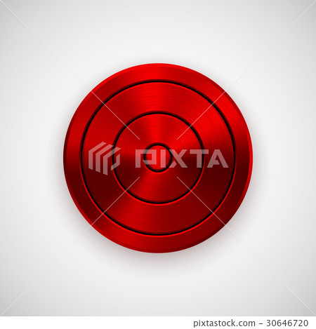 Red Technology Circle Metal Badge - Stock Illustration [30646720] - PIXTA