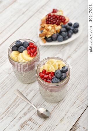 Pudding with chia seeds 30647068