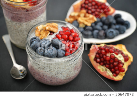 Pudding with chia seeds 30647078