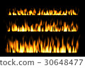 Fire isolated on black background 30648477