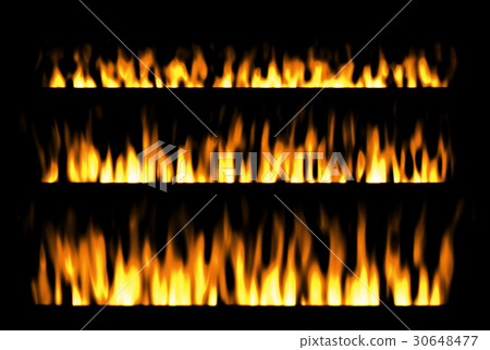 Fire isolated on black background 30648477