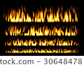 fire or fire lines isolated on black background 30648478