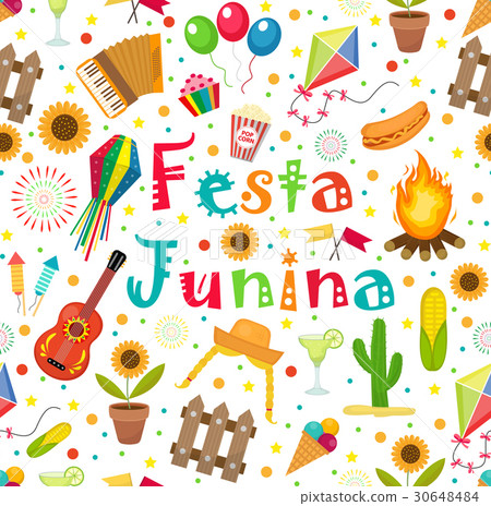 Festa Junina seamless pattern. Brazilian Latin 30648484
