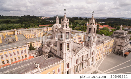 Main facade of the royal palace in Marfa, Portugal 30649311