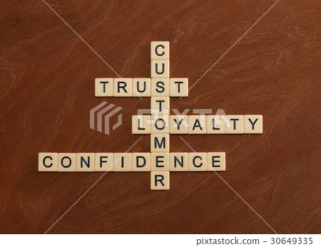 Crossword puzzle with words Trust, Loyalty 30649335
