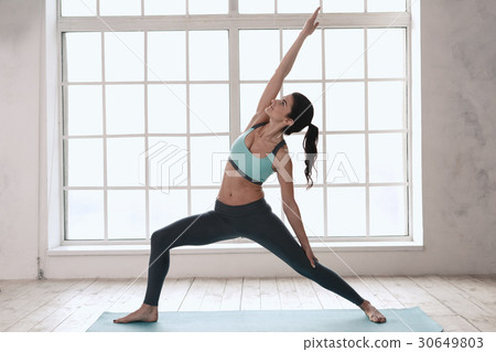 Young Woman Doing Yoga Pose Exercise Healthy 30649803