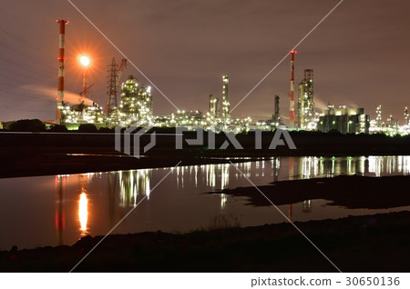 Yokkaichi Plant Night view Yokkaichi Plant Night view 30650136