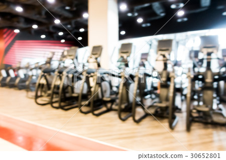 Abstract blur gym and fitness room interior 30652801