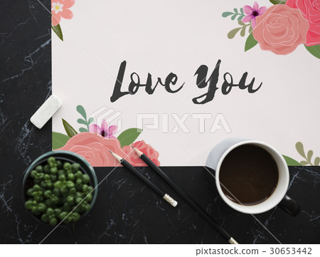 Love Fondness Flower Boarder Card Concept Love Fondness Flower Boarder Card Concept 30653442