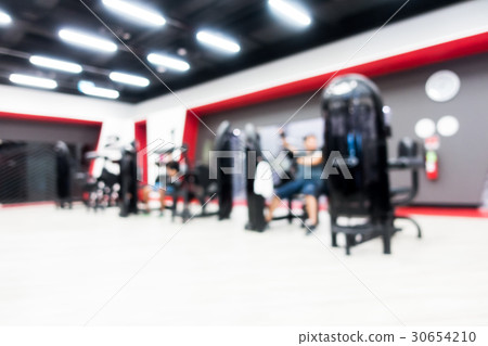 Abstract blur gym and fitness room interior 30654210