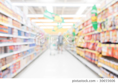 Abstract blur supermarket 30655606
