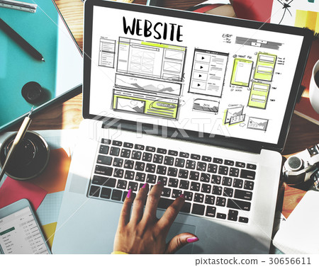 Website development layout sketch drawing 30656611