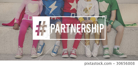 Superheroes Cheerful Kids Expressing Positivity Concept 30656808