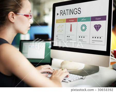Quality evaluation ratings star graphic Quality evaluation ratings star graphic 30658392