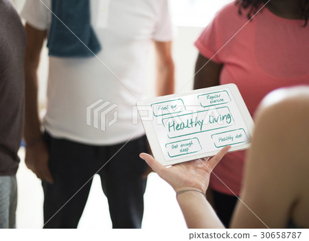 Wellness Diet Plan Healthy Living Icon 30658787