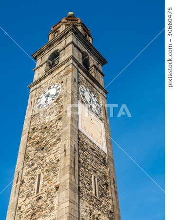 Clock tower of church in Ascona 30660478