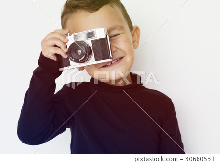 Boy Photographer Camera Hobby Leisure Studio Portrait 30660531
