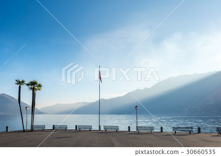 Scene side of Lake Maggiore in Switzerland 30660535