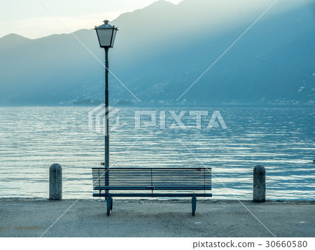 Scene side of Lake Maggiore in Switzerland 30660580