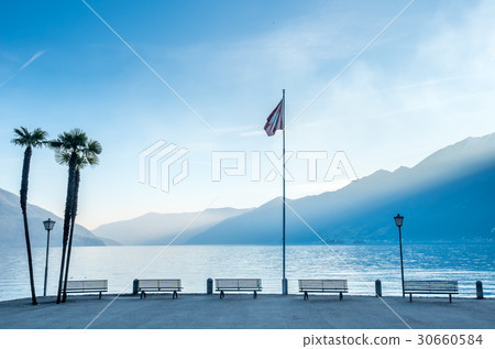 Scene side of Lake Maggiore in Switzerland 30660584