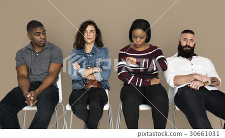 Waiting Diverse Ethnic Together Casual 30661031
