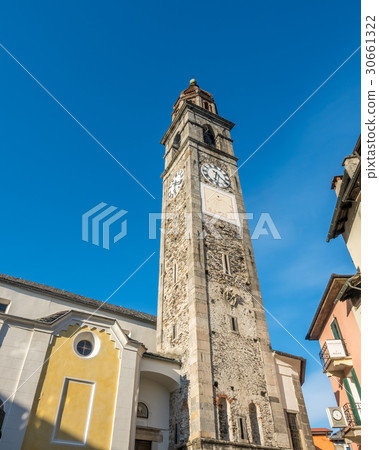 Clock tower of church in Ascona 30661322
