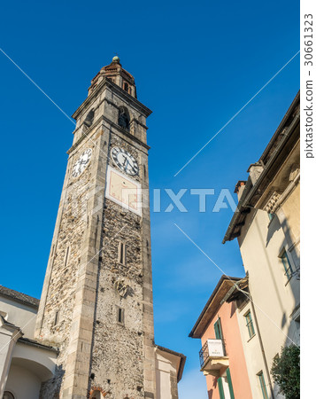 Clock tower of church in Ascona 30661323