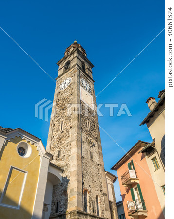Clock tower of church in Ascona 30661324