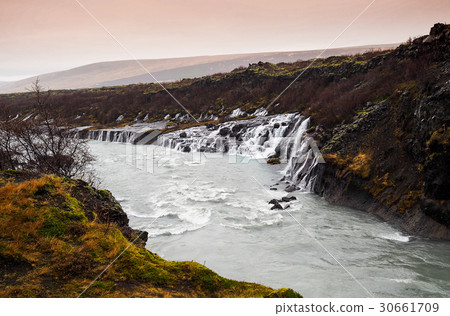 Landscape view of Hraunfossar, Lava Falls, 30661709