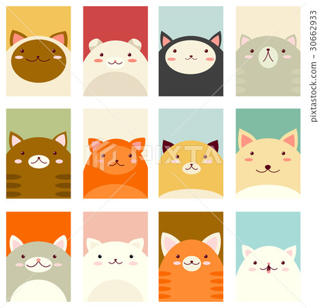 Valentine banner with cute cats 30662933