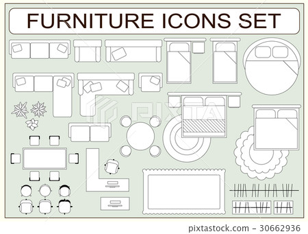 Set of simple furniture vector icons Set of simple furniture vector icons 30662936