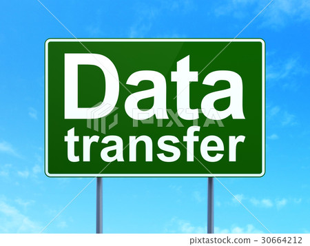 Data concept: Data Transfer on road sign 30664212