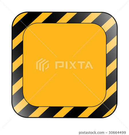 Yellow rectangle road sign isolated on white - Stock Illustration ...