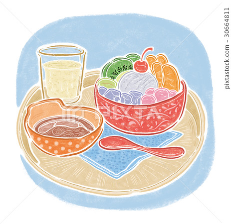 Shaved ice, iced food illustration 30664811