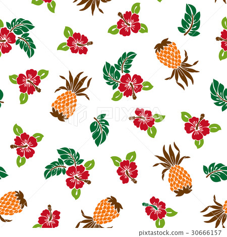 Pineapple and hibiscus Pineapple and hibiscus 30666157