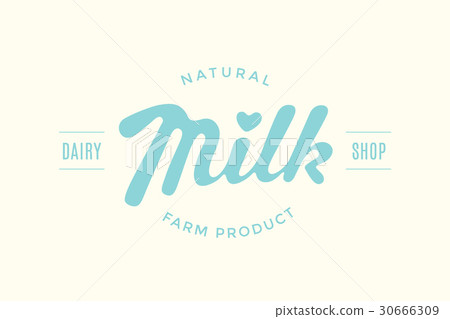 Lettering Milk, hand written design for brand 30666309