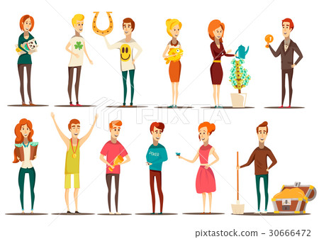 Fortunate Image Fortunate Soul Characters Collection - Stock Illustration [30666472 ...