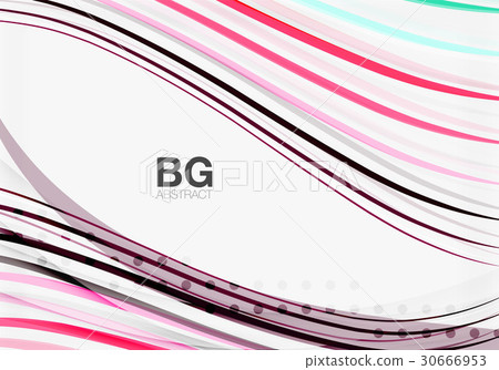Wave lines abstract background 30666953