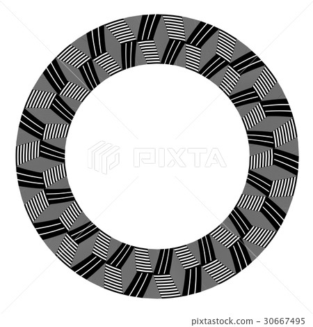 Circle design element. Op art pattern. 30667495