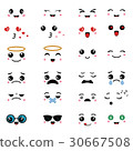 Cartoon faces expressions. 30667508