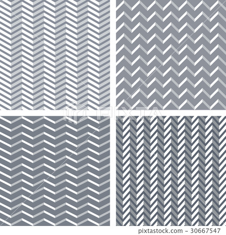 Seamless 3d zigzag patterns set. Seamless 3d zigzag patterns set. 30667547