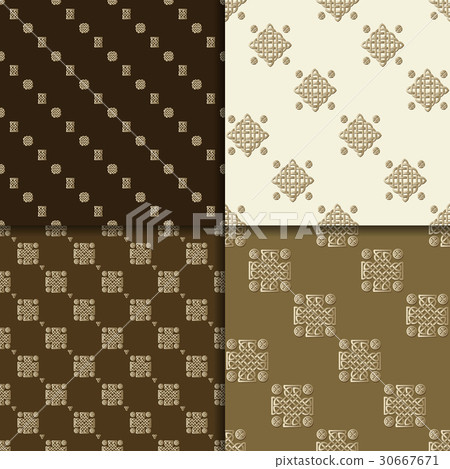 Celtic knot seamless pattern set 30667671