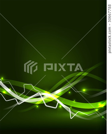 Glowing wavy lines template Glowing wavy lines template 30667788