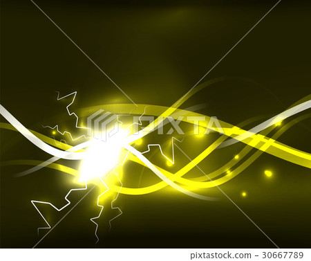 Glowing wavy lines template Glowing wavy lines template 30667789