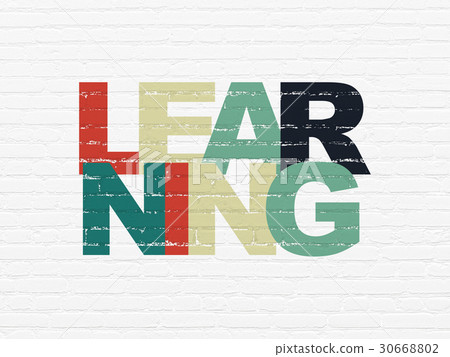Studying concept: Learning on wall background 30668802