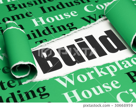 Construction concept: black text Build under the 30668959