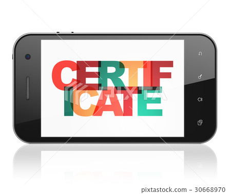 Law concept: Smartphone with Certificate on 30668970