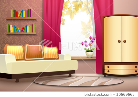 Room Cartoon Interior Illustration 30669663