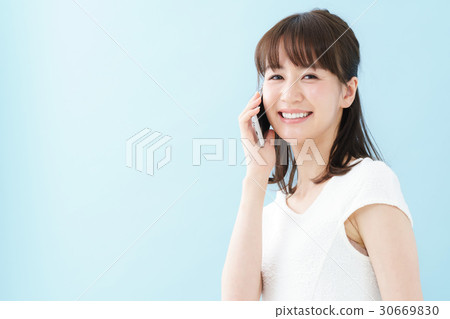 Smartphone · female · blue back 30669830